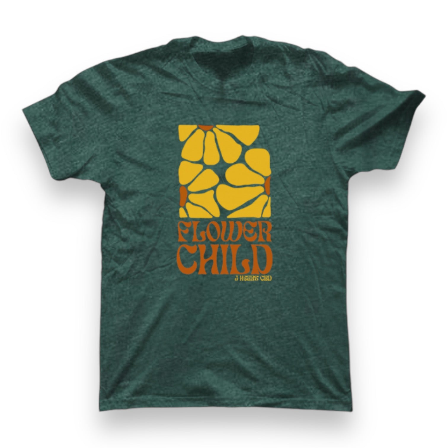 Unisex Crew Neck - Flower Child (Forest Green)