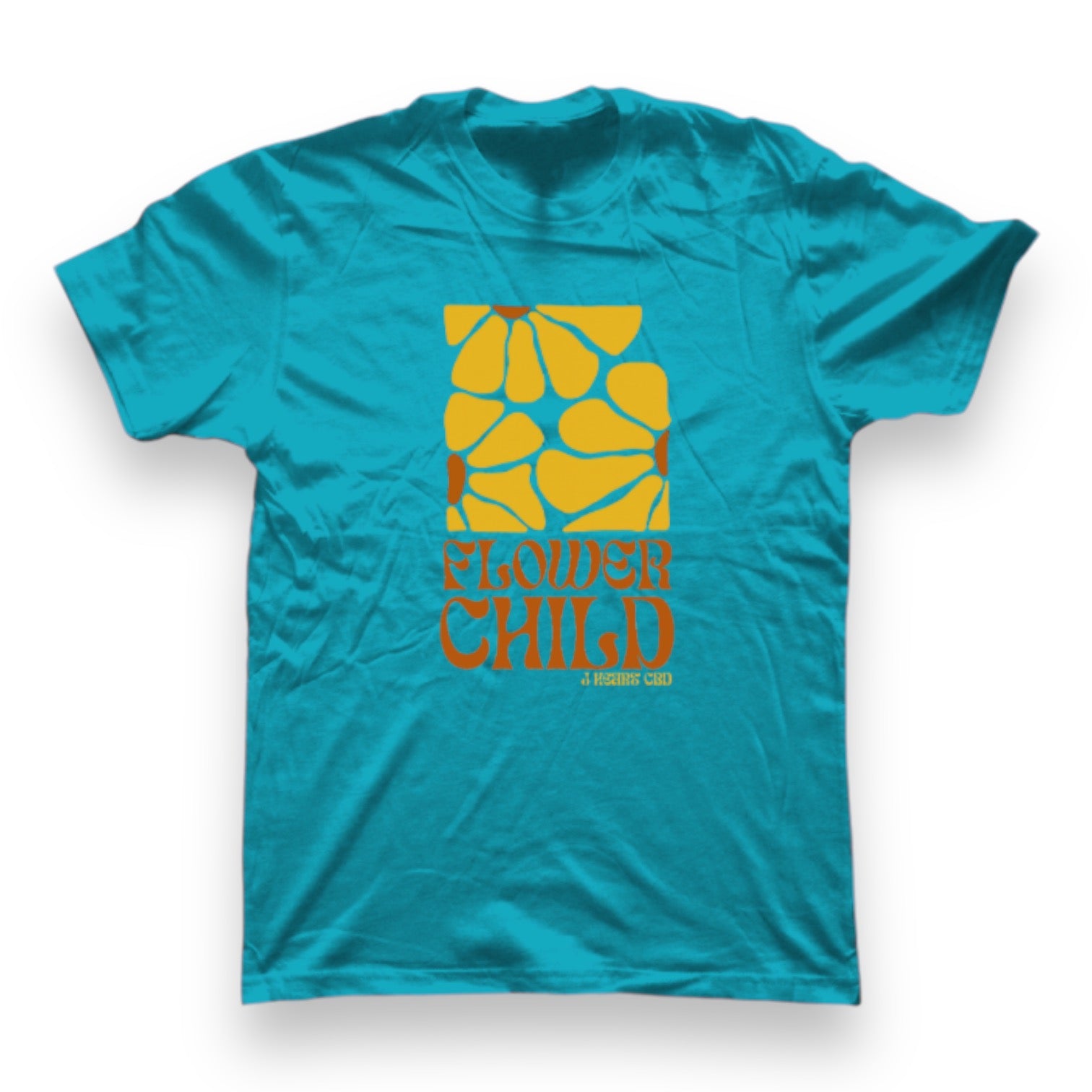 Unisex Crew Neck - Flower Child (Tahiti Blue)