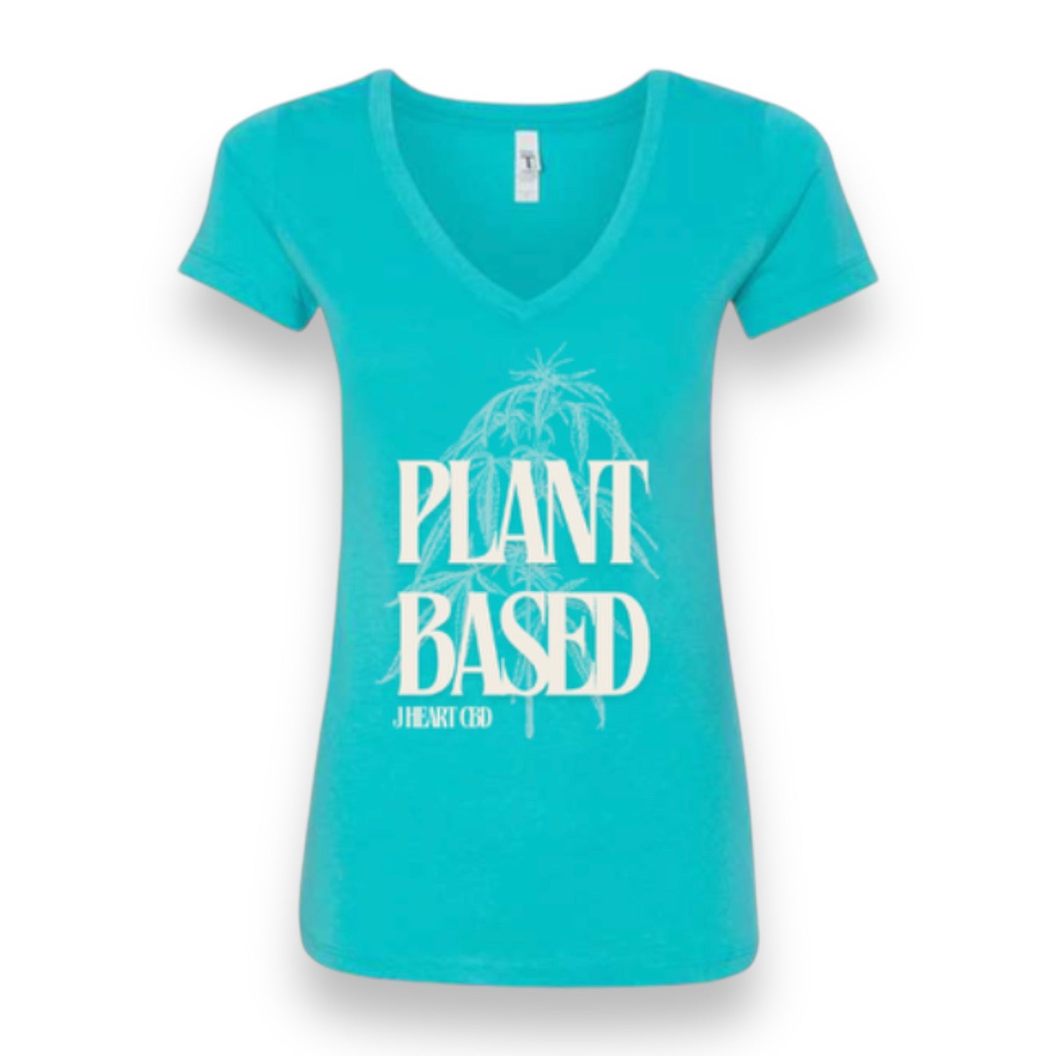 Women's V Neck - Plant Based (Tahiti Blue)