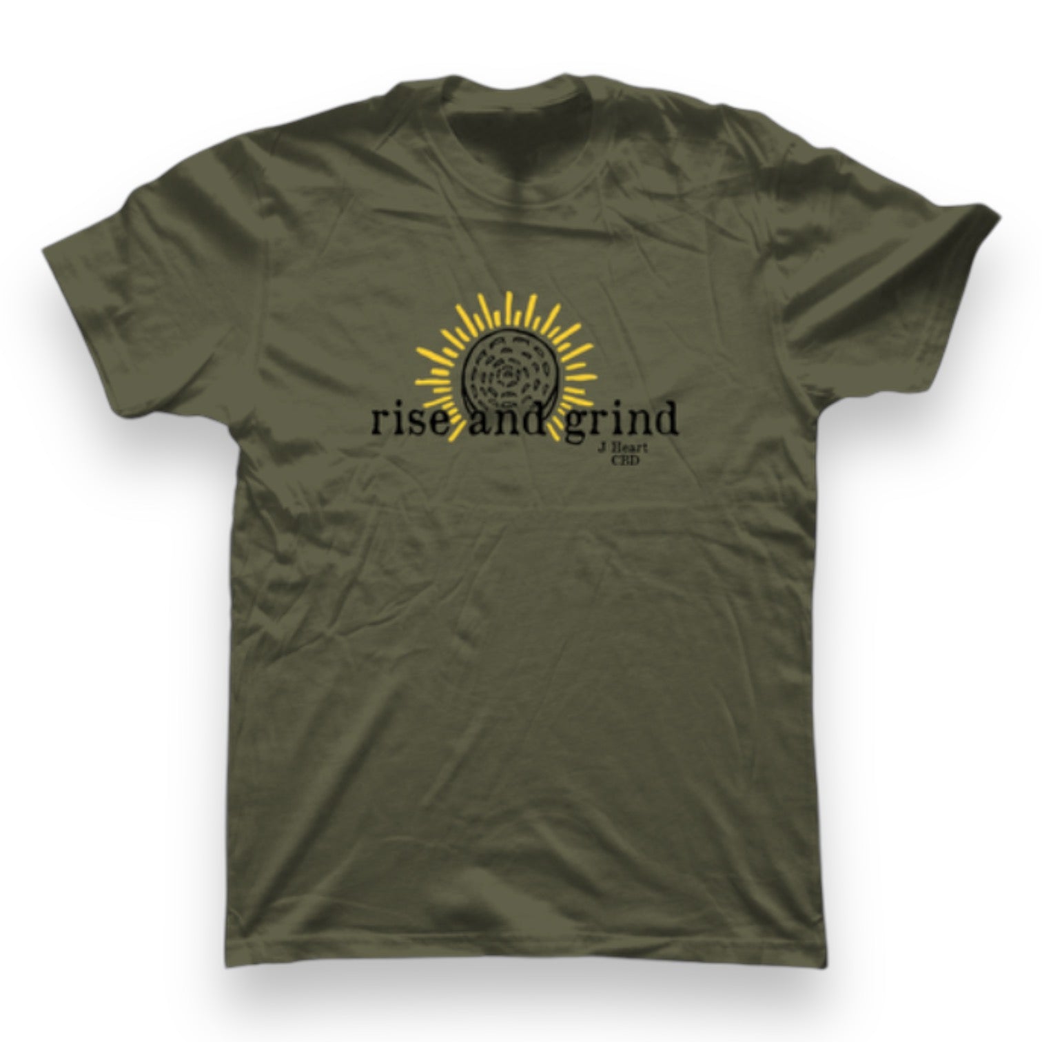 Unisex Crew Neck - Rise and Grind (Military Green)