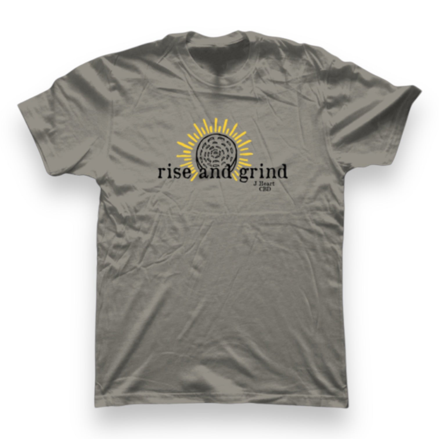 Unisex Crew Neck - Rise and Grind (Stone Grey)