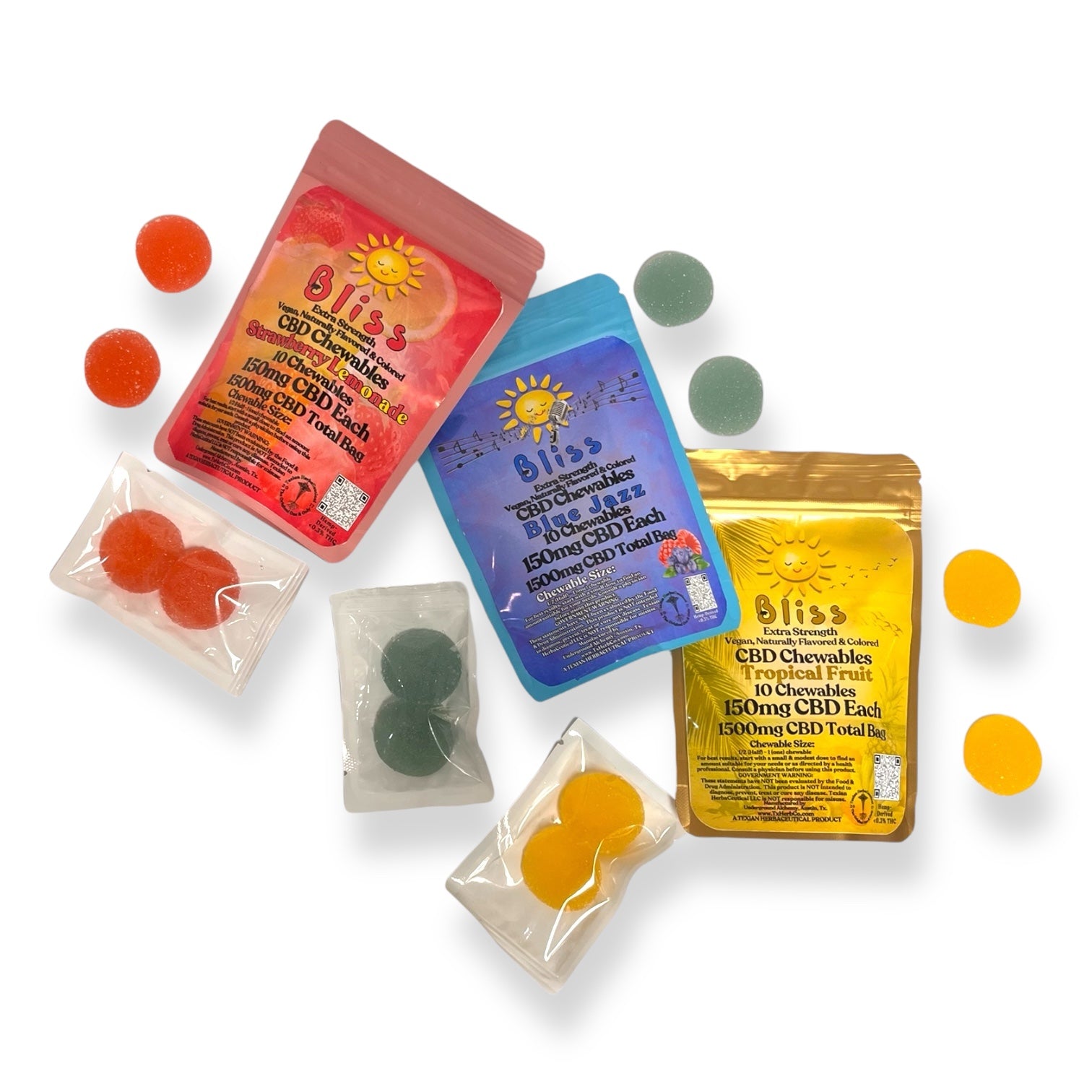 150mg CBD MACRODOSE Extra Strength Gummies by Texian HerbaCeutical