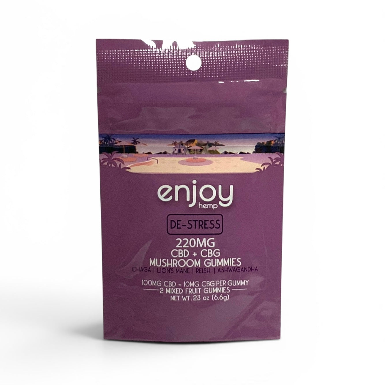 Enjoy Hemp Co. 30ct CBD CALMING Gummies  - Full Spectrum CBD + CBG + Ashwagandha + Lion's Mane + Chaga + Reishi