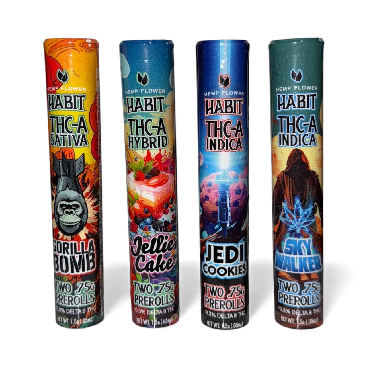 2 PACK .75g each THCa Prerolls - by HABIT