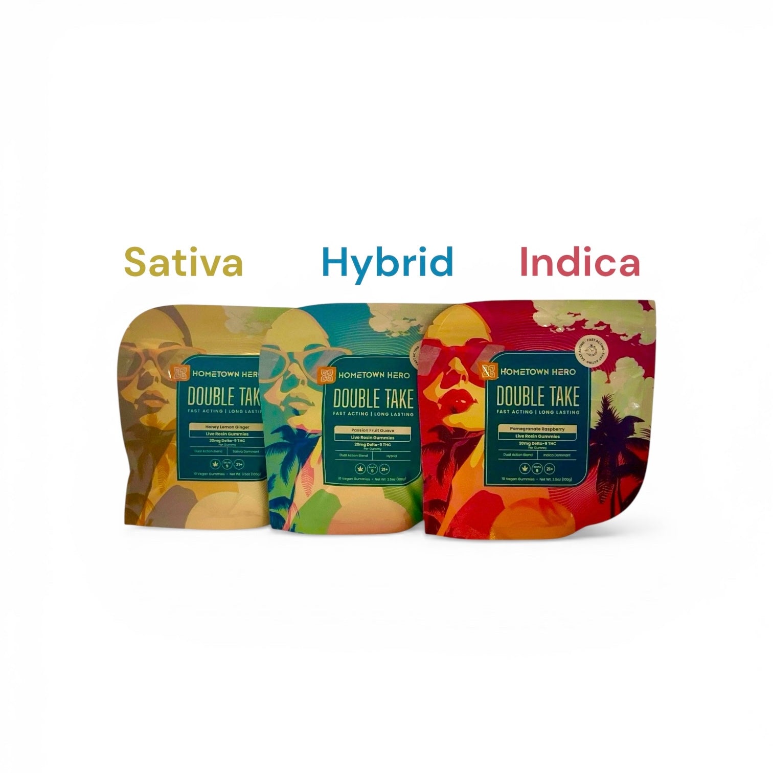 Hometown Hero - 20mg Delta 9 - Live Rosin - Double Take Gummies