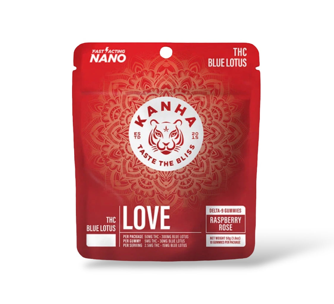 LOVE FX 5mg Delta 9 THC Raspberry Rose Gummies by KANHA