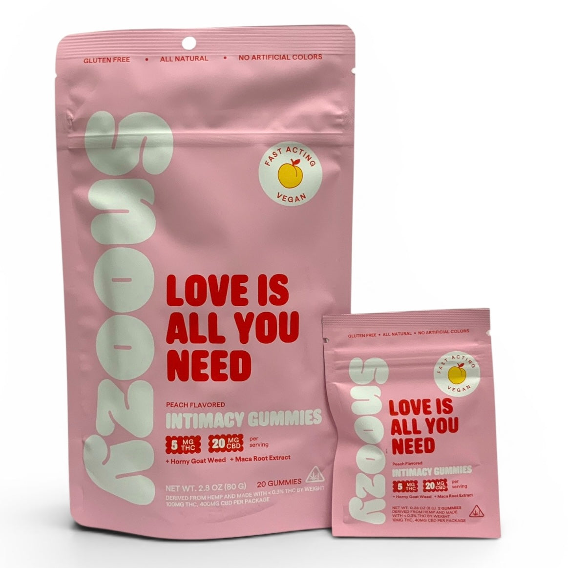 Snoozy - Love is All You Need (5mg Delta 9 THC + 20mg CBD) - 2ct or 20ct