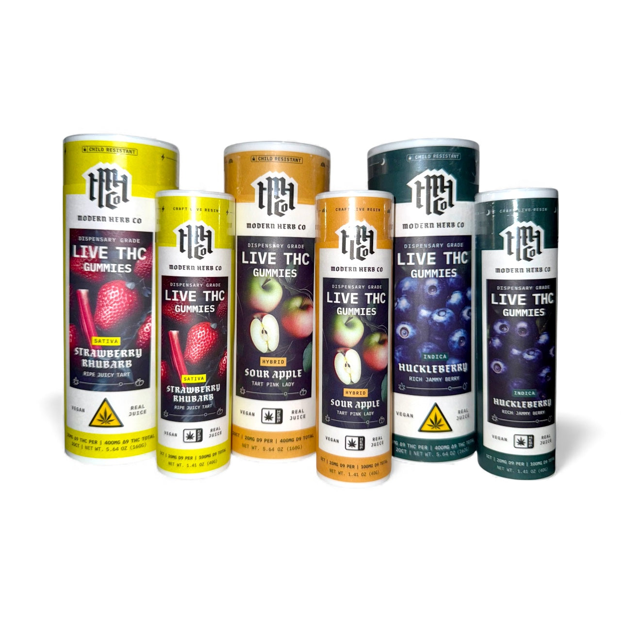 Modern Herb Co. 20mg Delta 9 and Live Resin Gummies (5ct & 20ct)