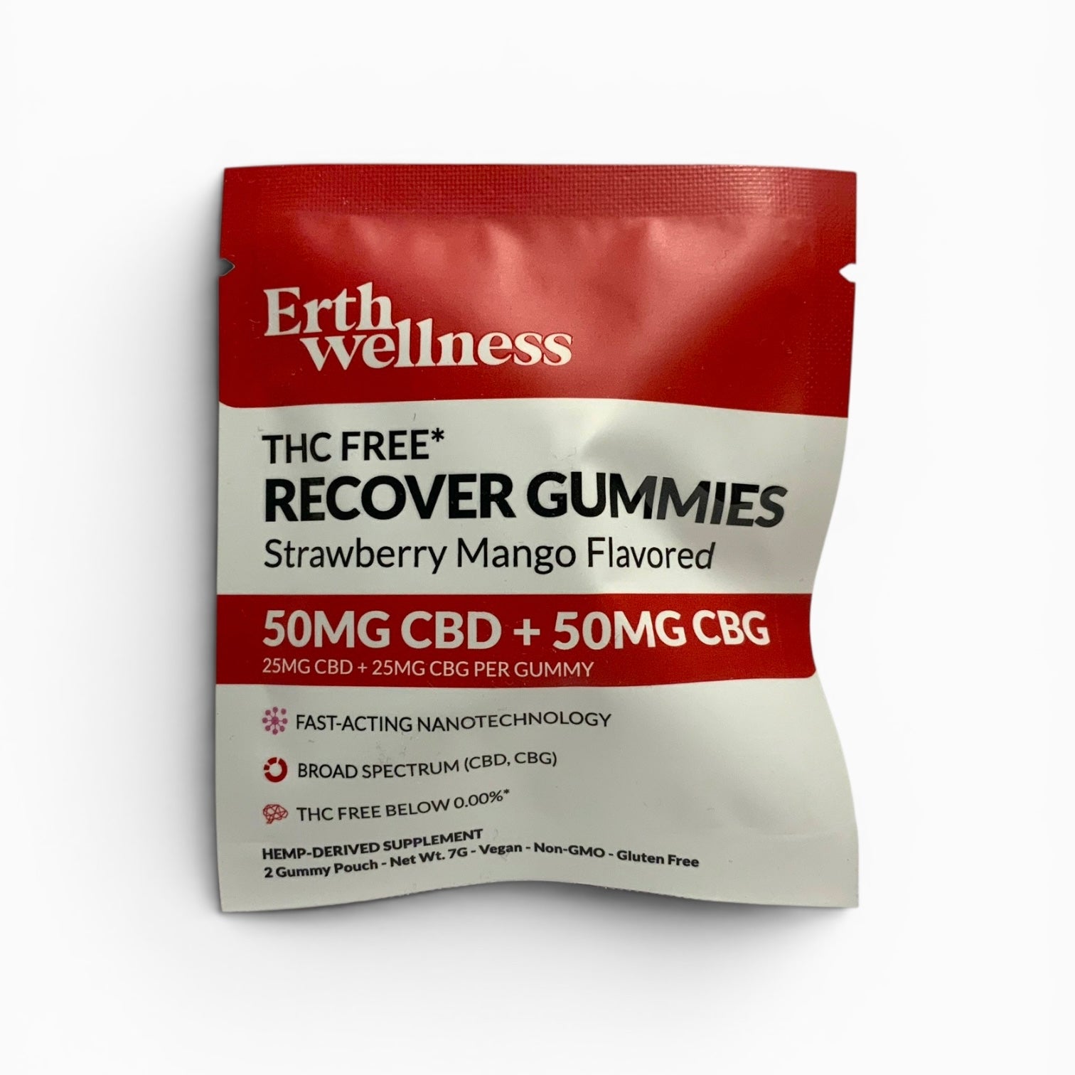 ERTH WELLNESS - Recover Gummies - 25mg CBD + 25mg CBG