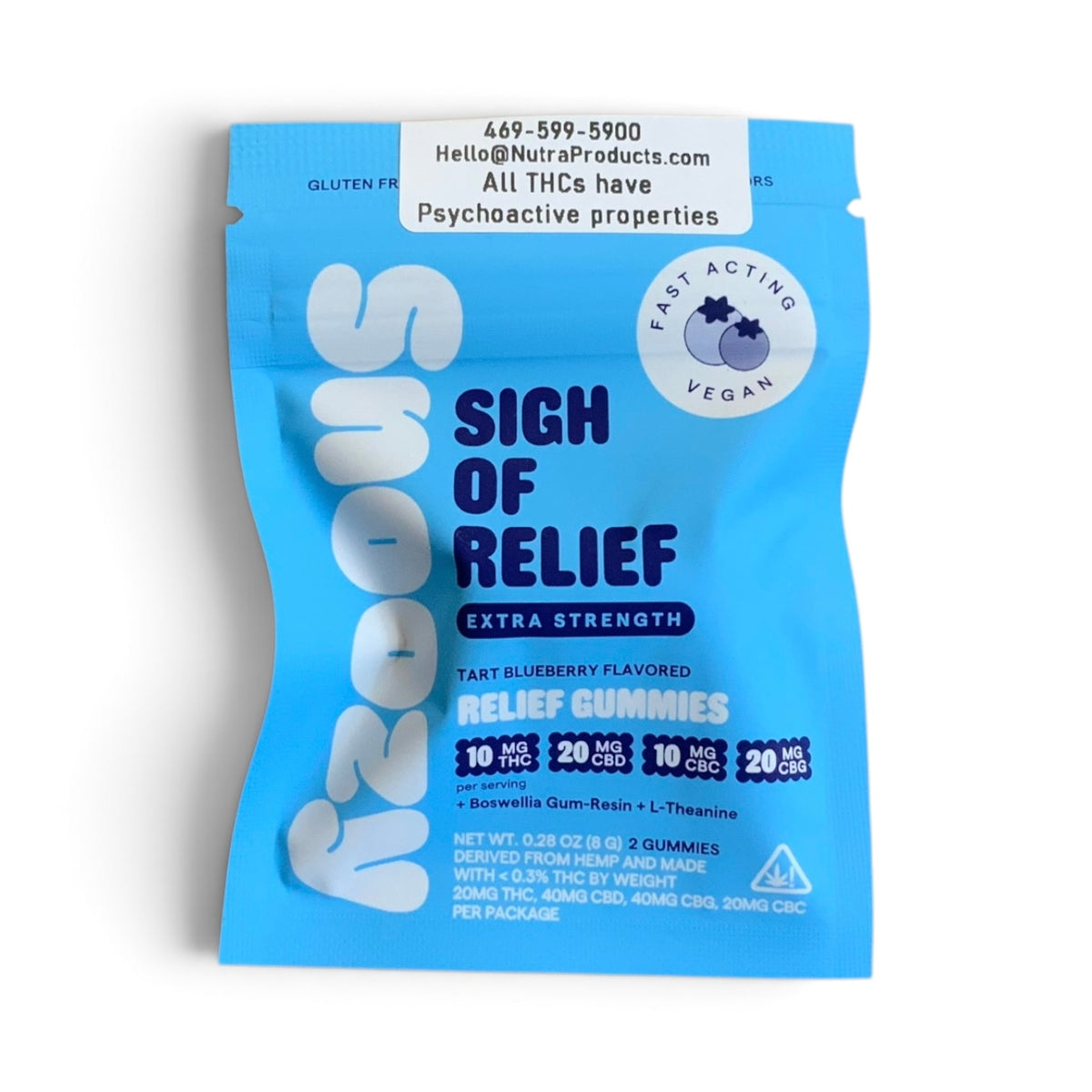 Snoozy - Sigh of Relief (10mg Delta-9 / 20mg CBD / 10mg CBC / 20mg CBG) - 2ct or 20ct
