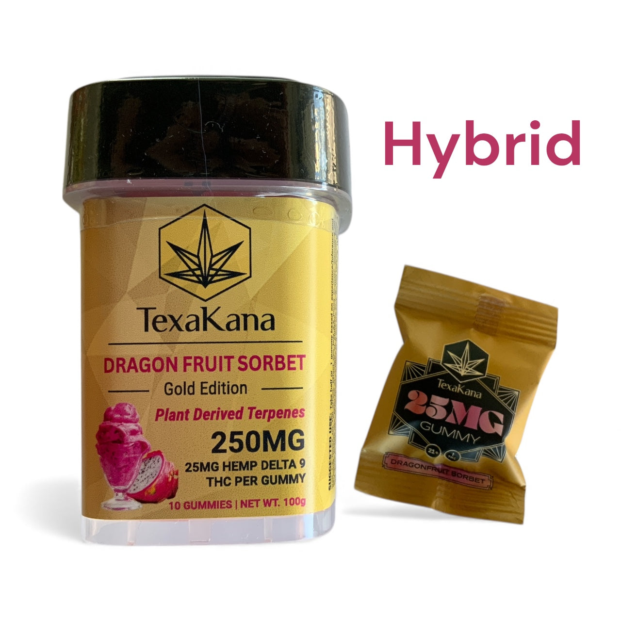 TexaKana 25mg Delta 9 THC - Gold Edition - Gummies