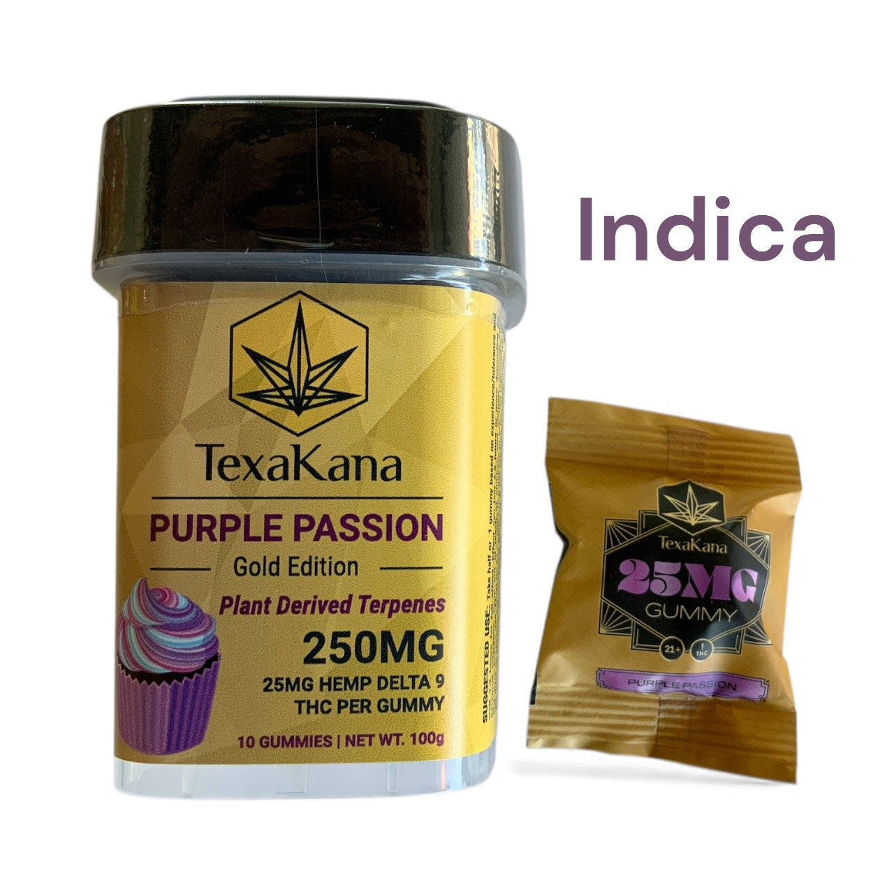 TexaKana 25mg Delta 9 THC - Gold Edition - Gummies