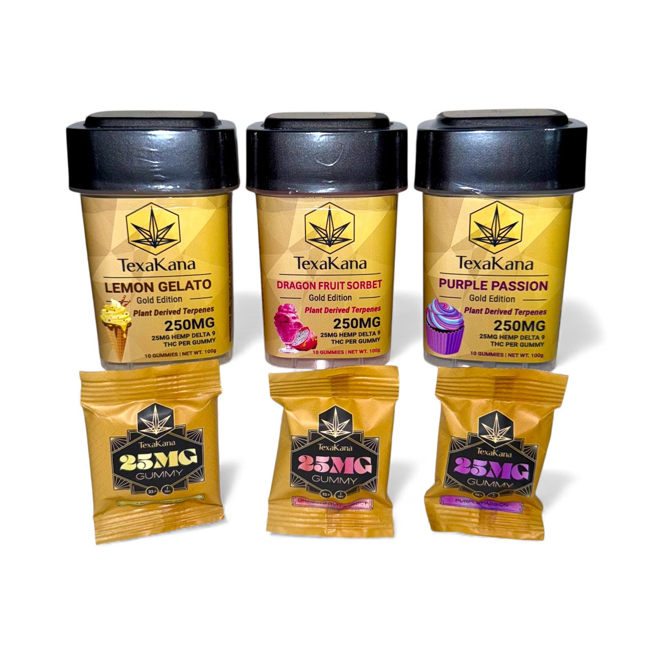 TexaKana 25mg Delta 9 THC - Gold Edition - Gummies