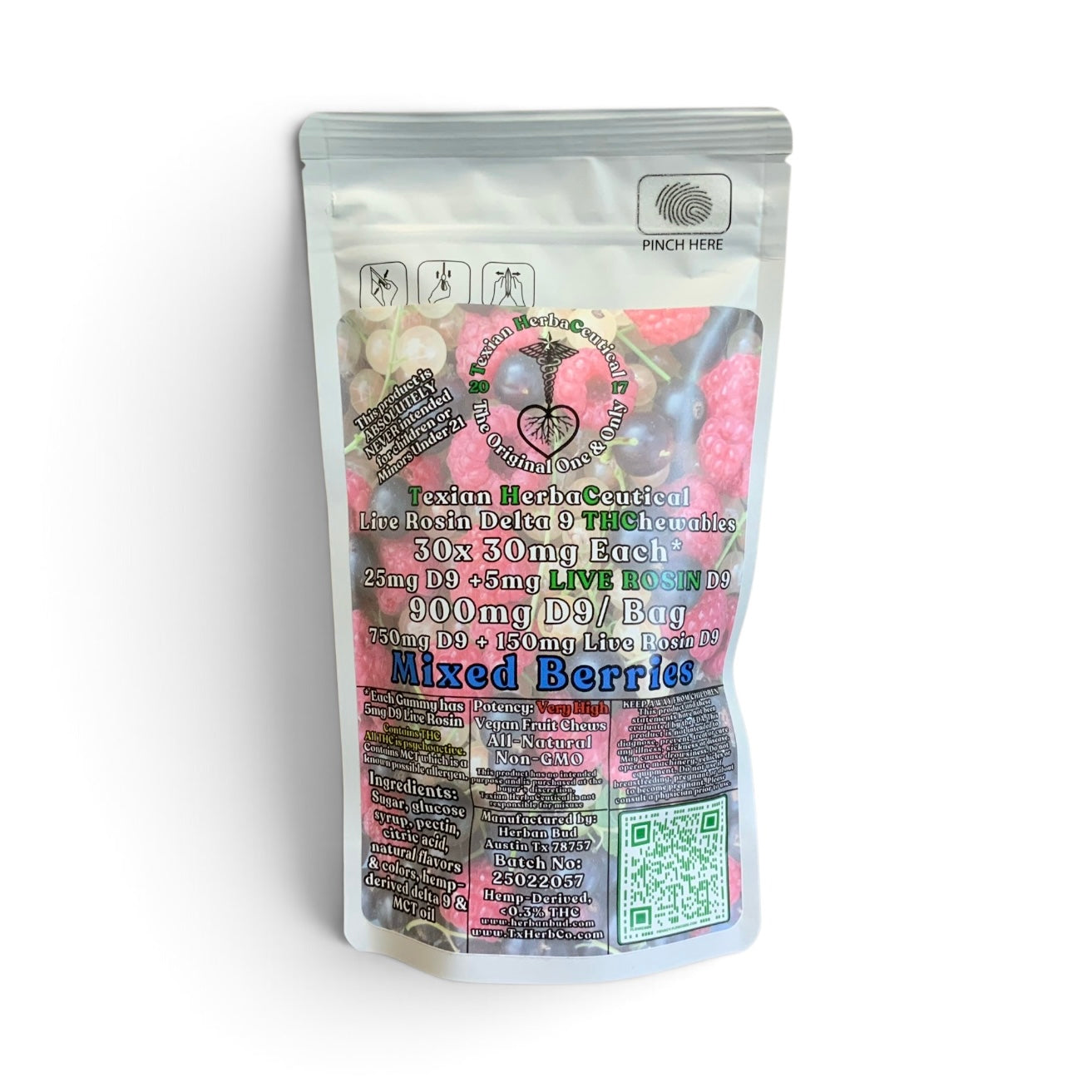 Texian HerbaCeutical 30mg Delta-9 THC Gummies - 2ct & 30ct