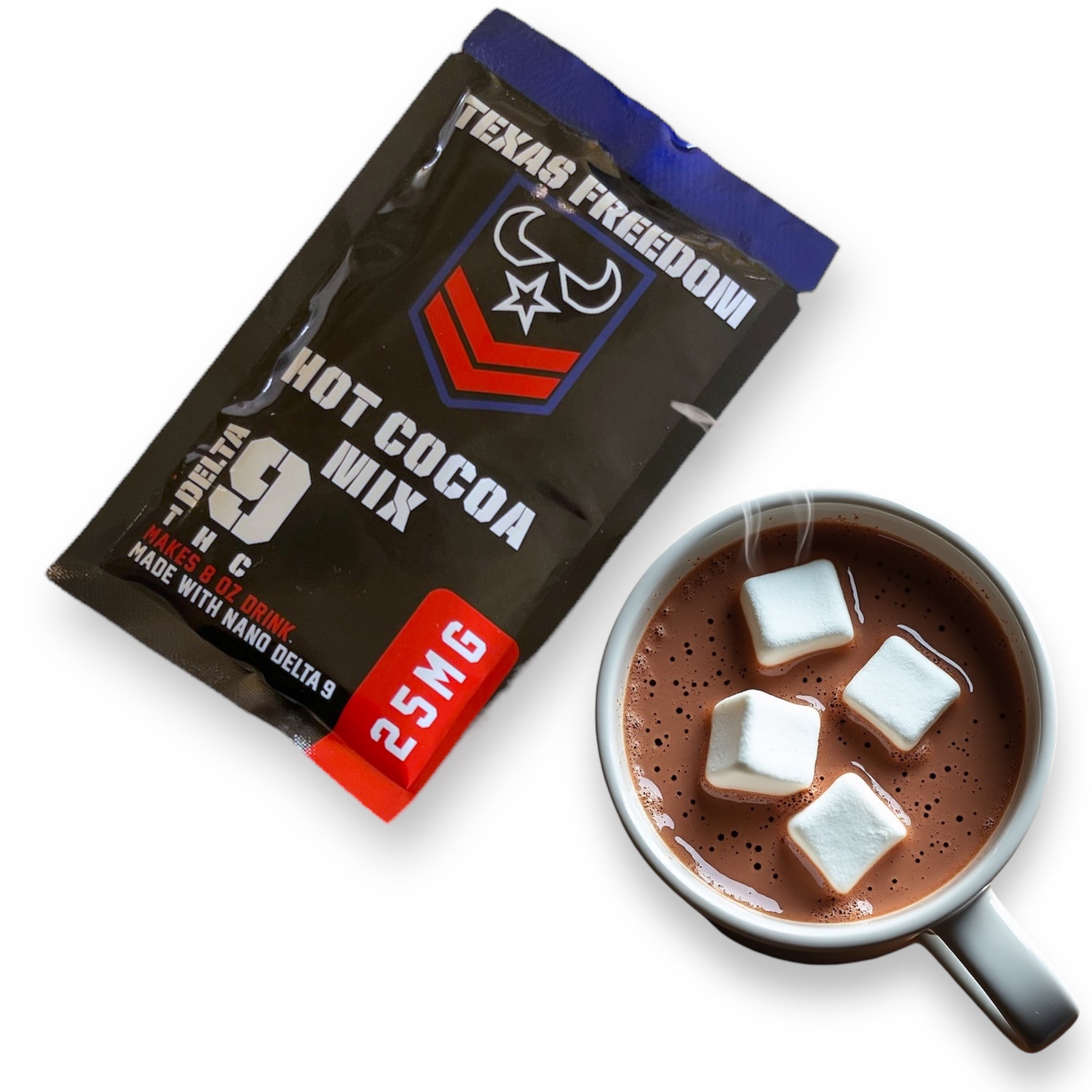 25mg Delta 9 THC Hot Cocoa Mix by Texas Freedom