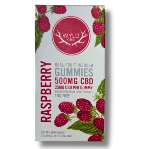 WYLD Real Fruit Broad Spectrum CBD Gummies 20ct (Raspberry)