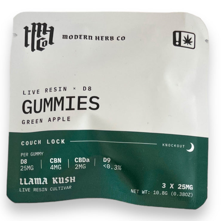 Modern Herb Co.  KNOCK OUT 25mg Delta 8 THC and Live Resin Gummies (3 or 30ct)
